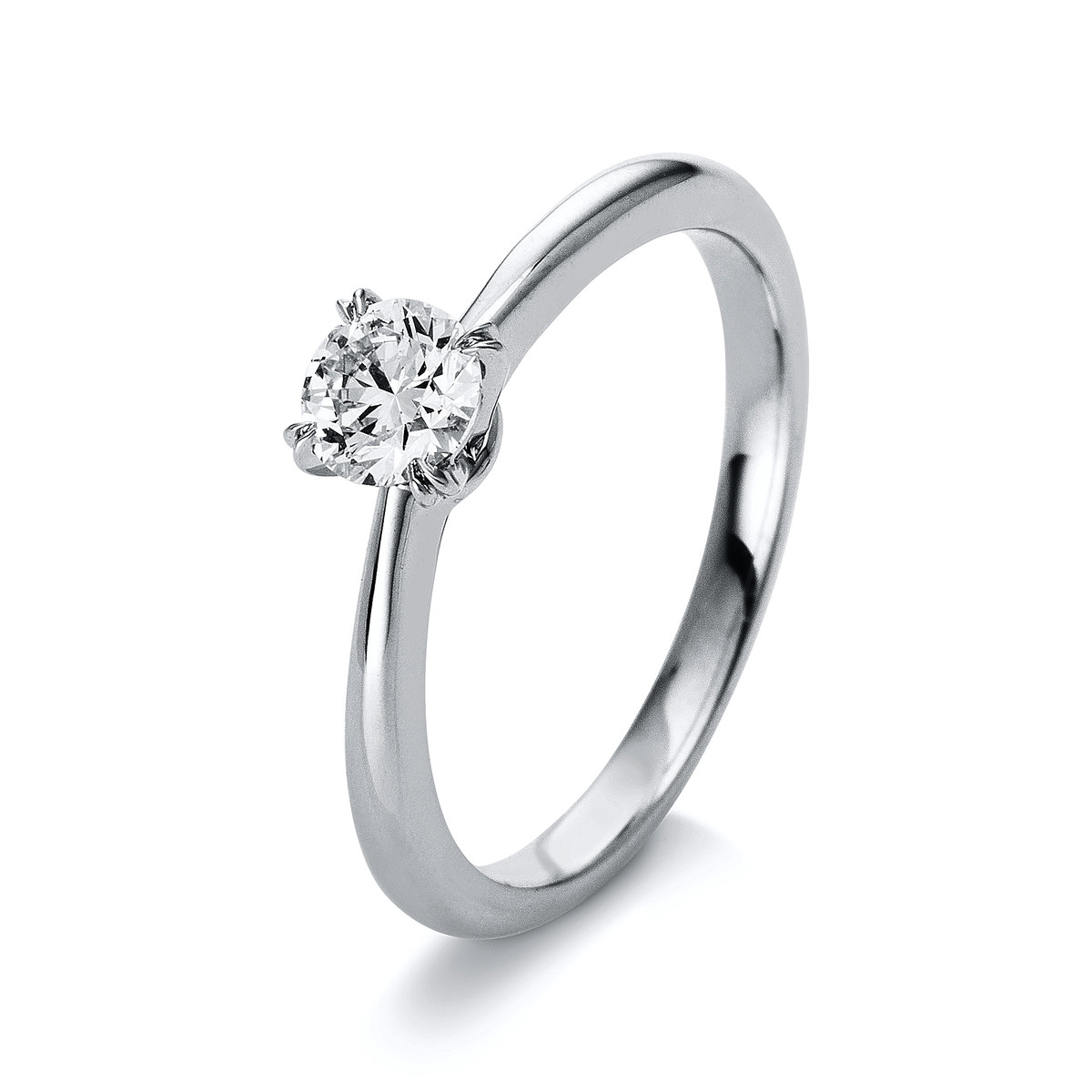 Ring 4er-Krappe 18 kt WG+P950