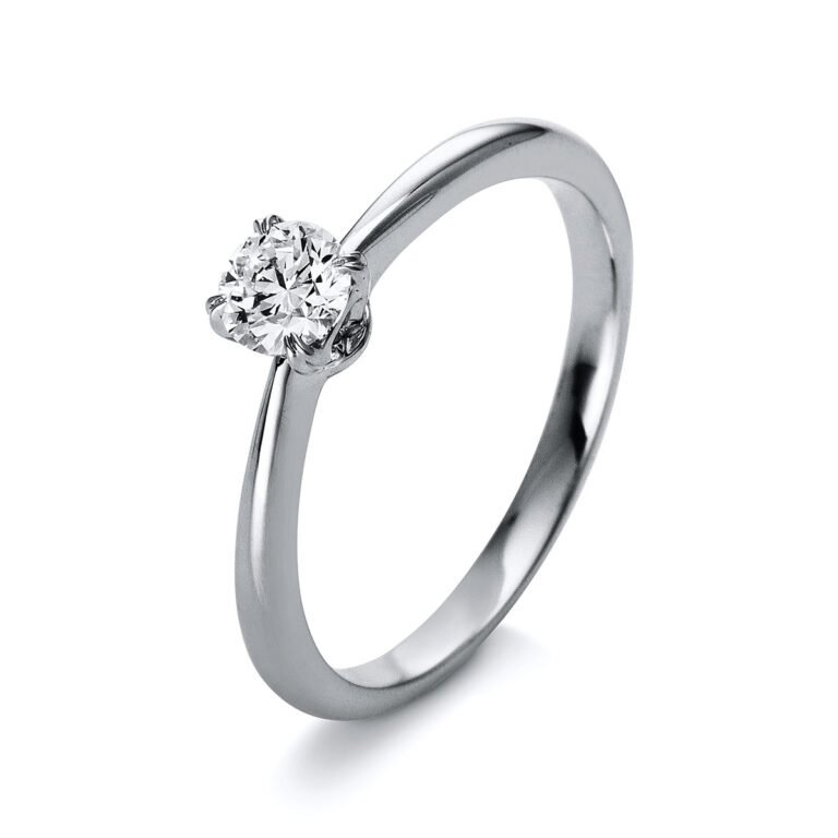 Ring 4er-Krappe 18 kt WG+P950