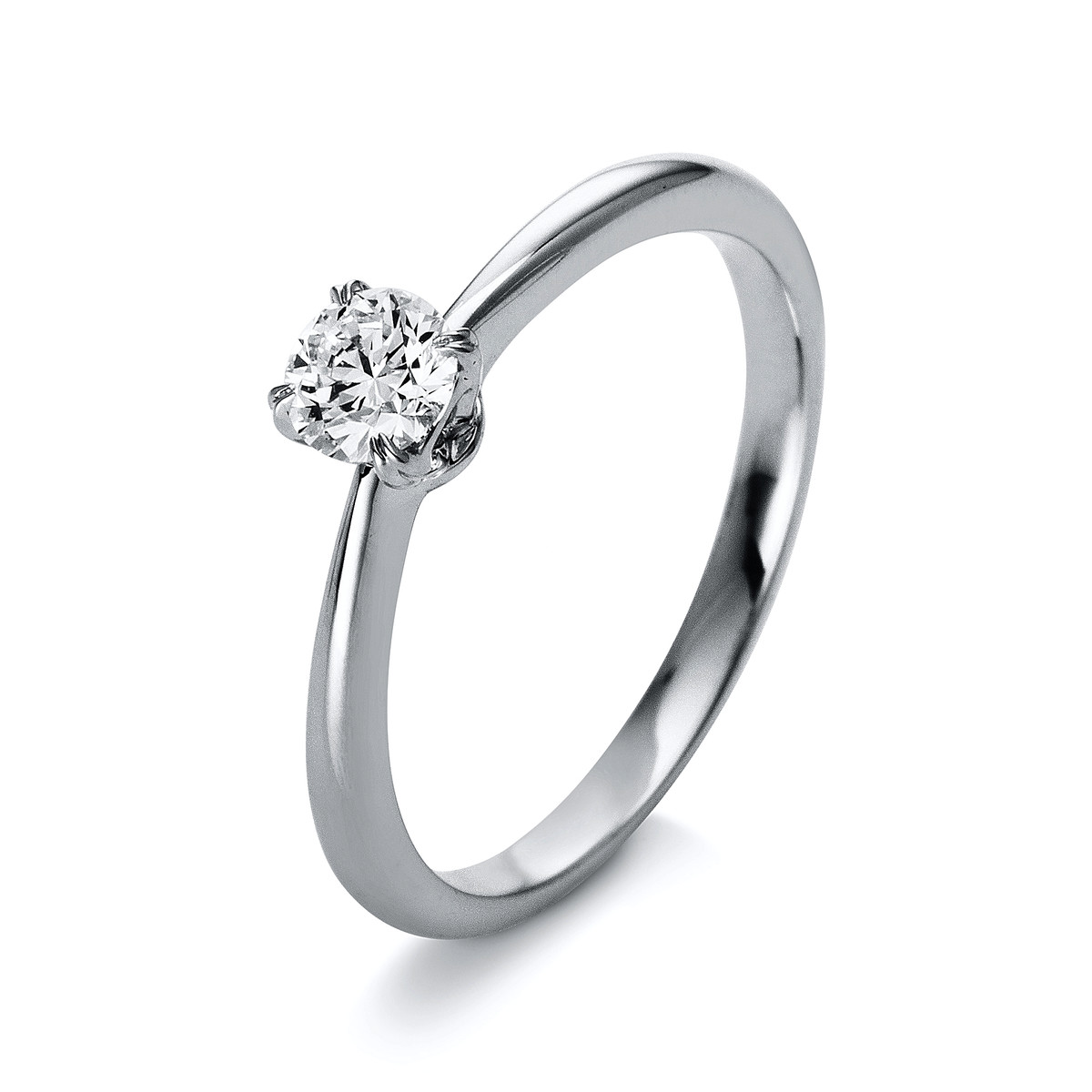 Ring 4er-Krappe 18 kt WG+P950