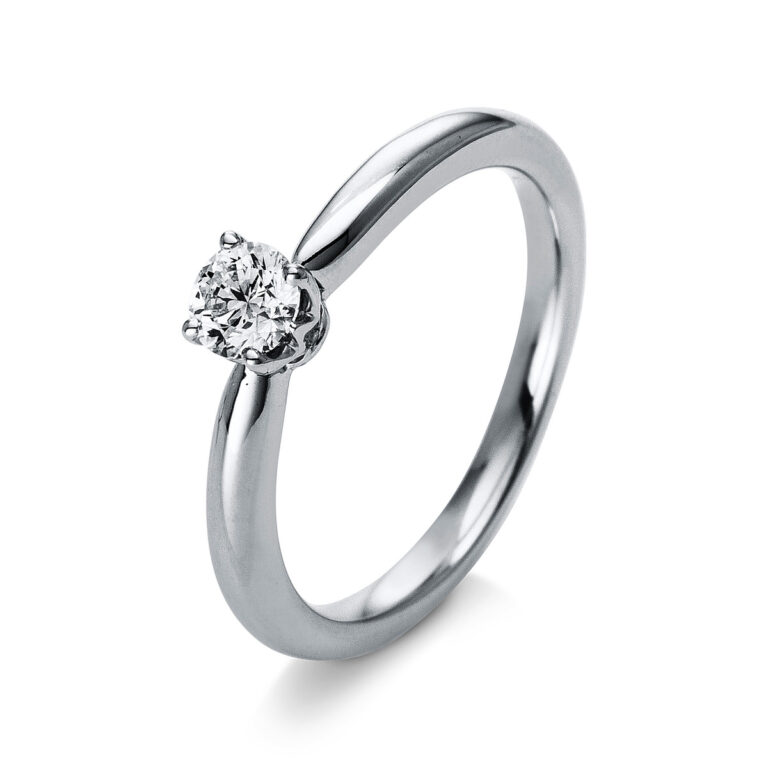Ring 4er-Krappe 18 kt WG+P950