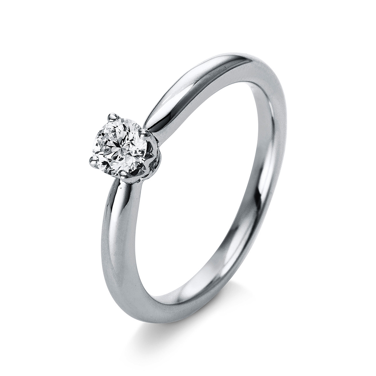Ring 4er-Krappe 18 kt WG+P950
