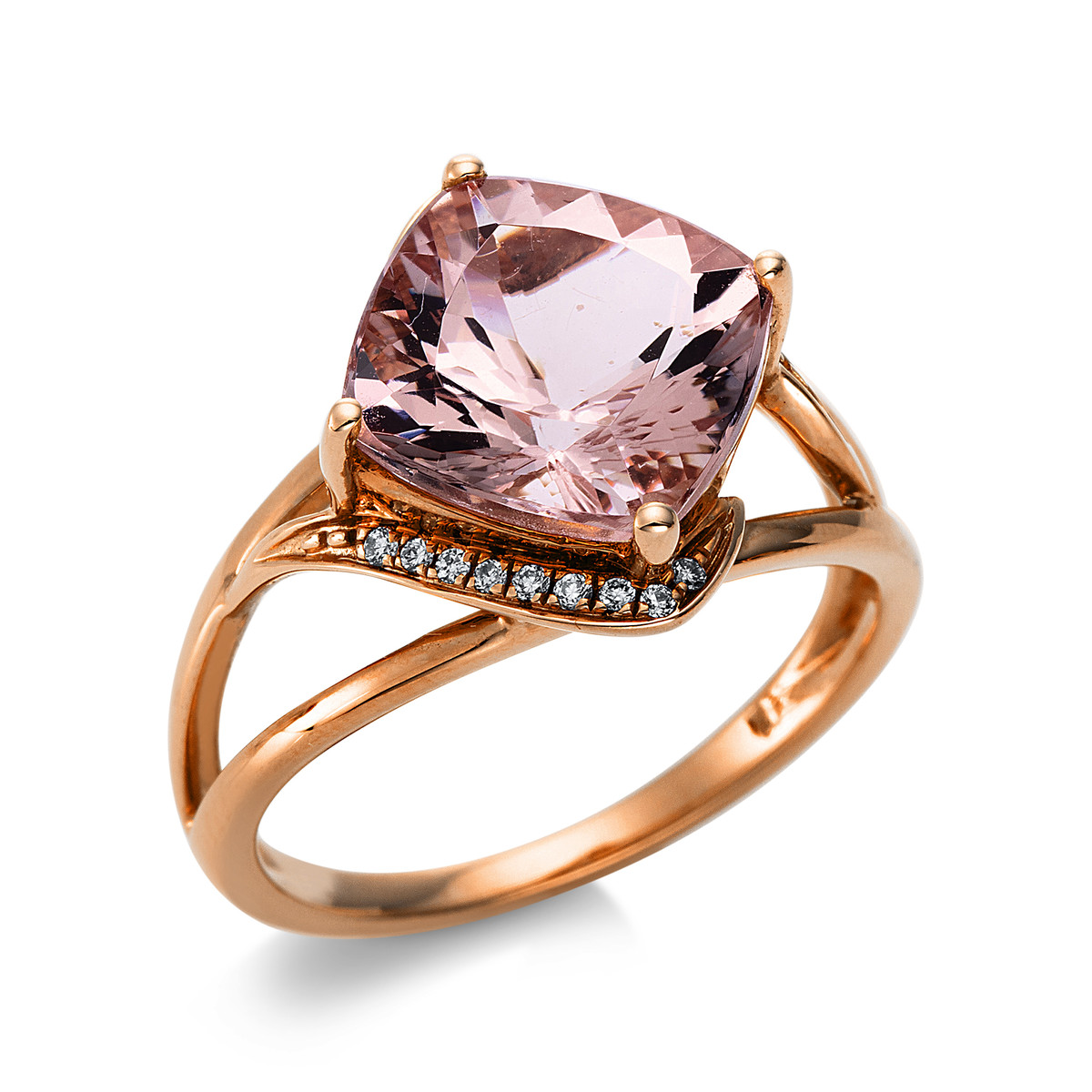 Ring 4er-Krappe 14 kt RG