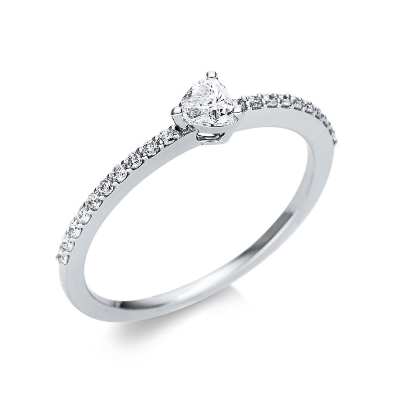 Ring 3er-Krappe 18 kt WG "Herz"