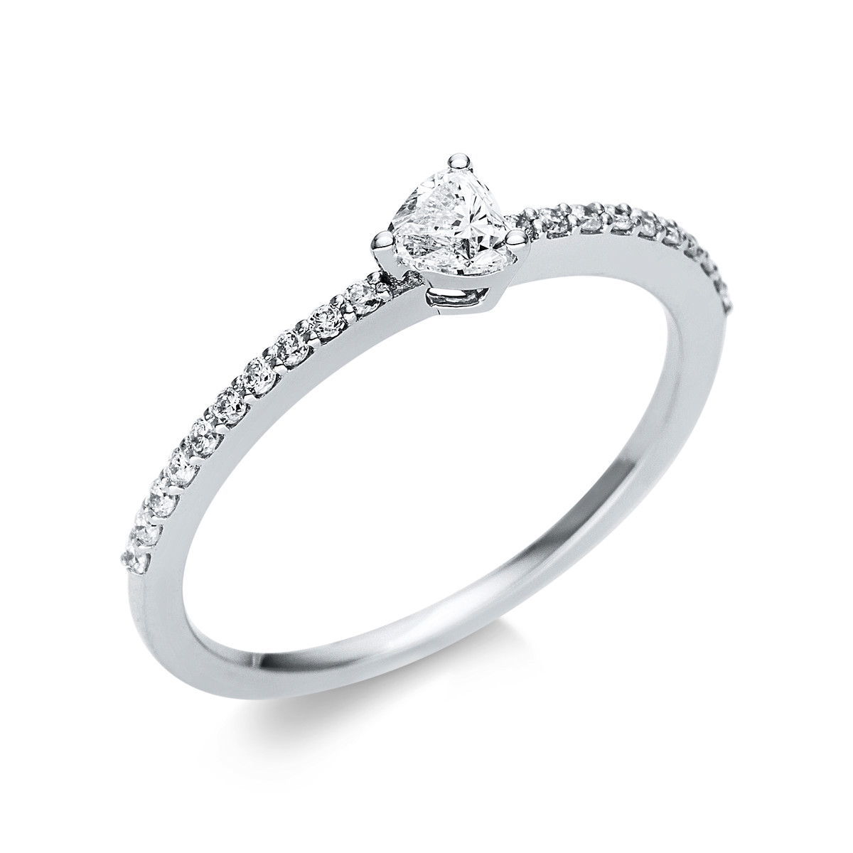 Ring 3er-Krappe 18 kt WG "Herz"