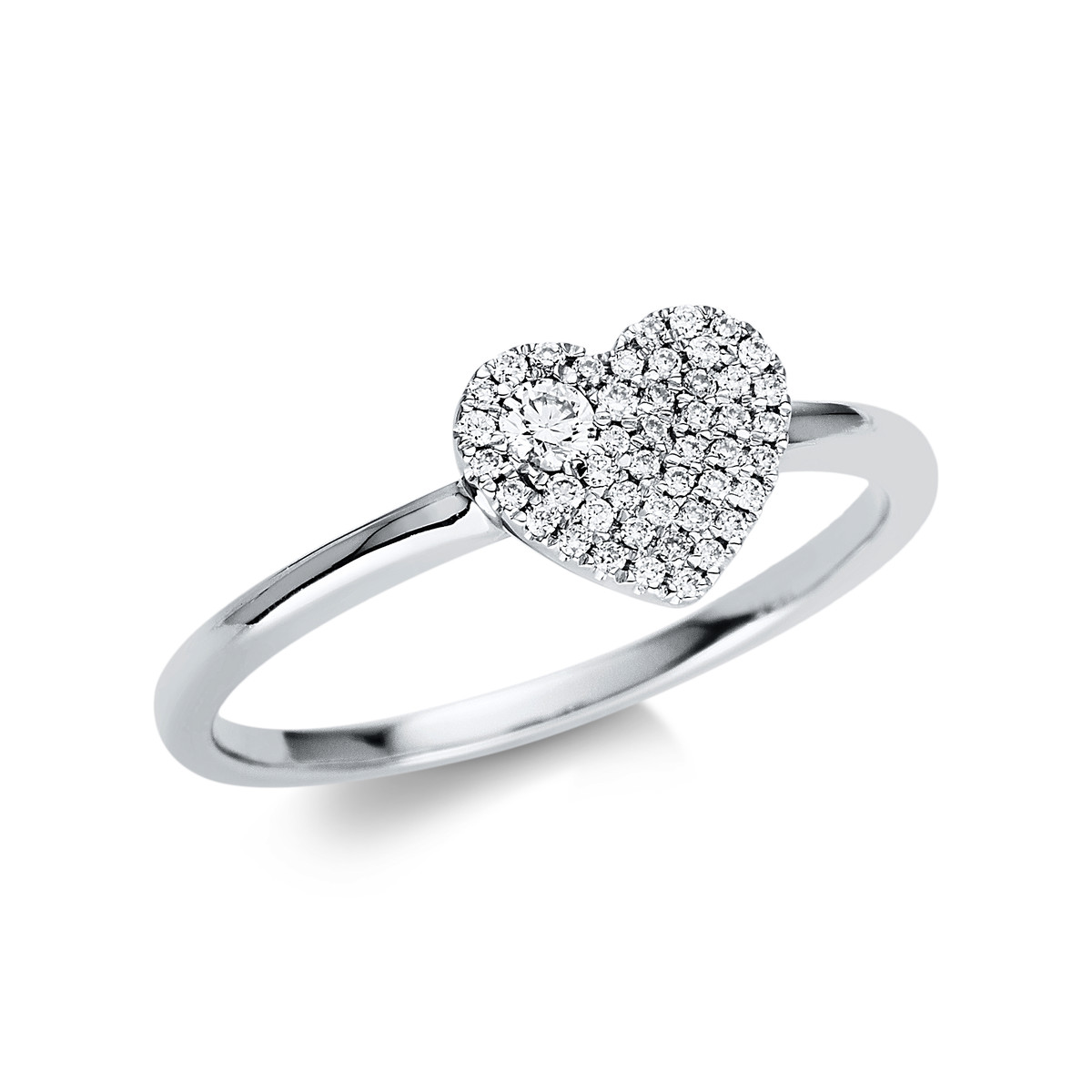 Ring 18 kt WG "Herz"