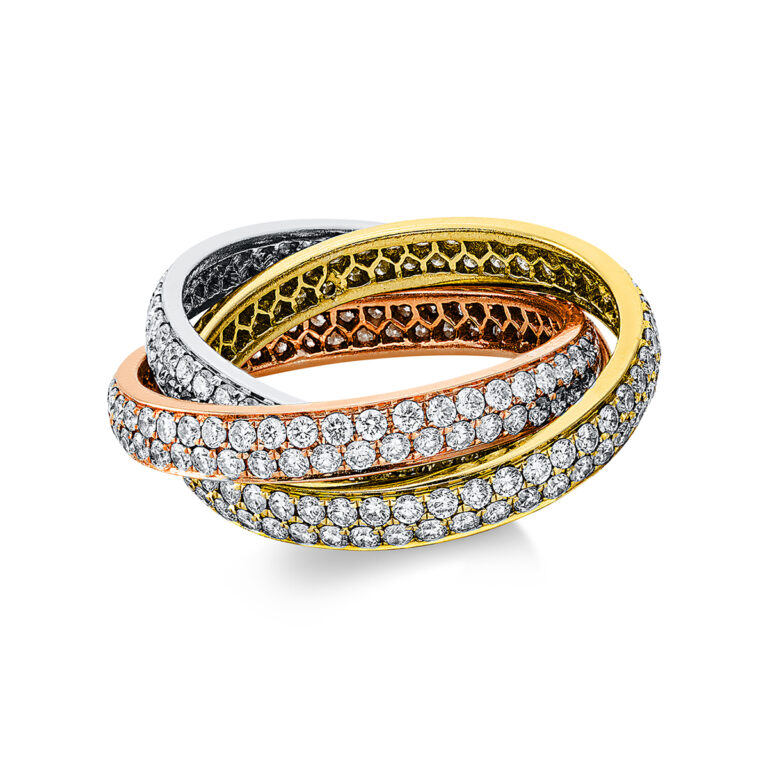 Ring 18 kt WG+GG+RG