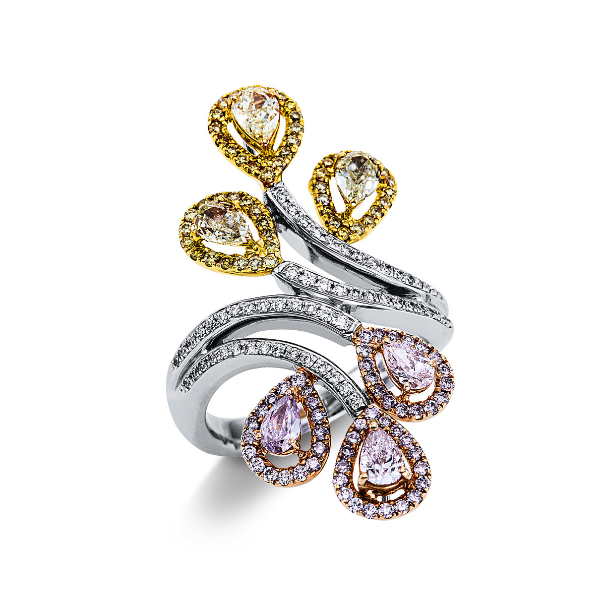 Ring 18 kt WG+GG+RG