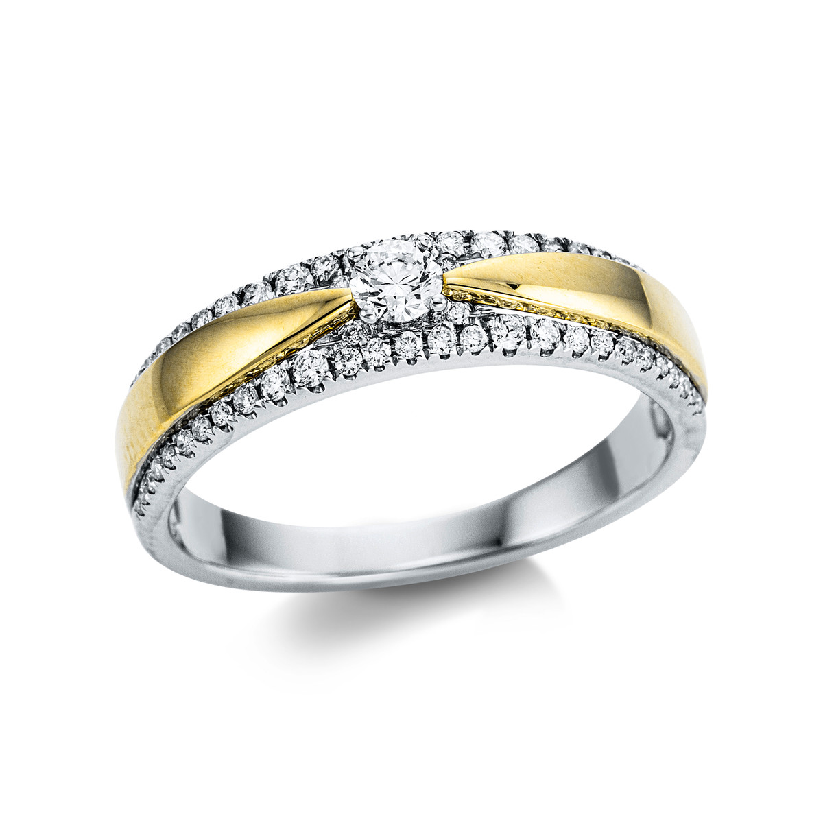 Ring 14 kt WG+GG