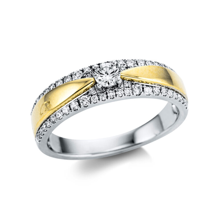 Ring 14 kt WG+GG