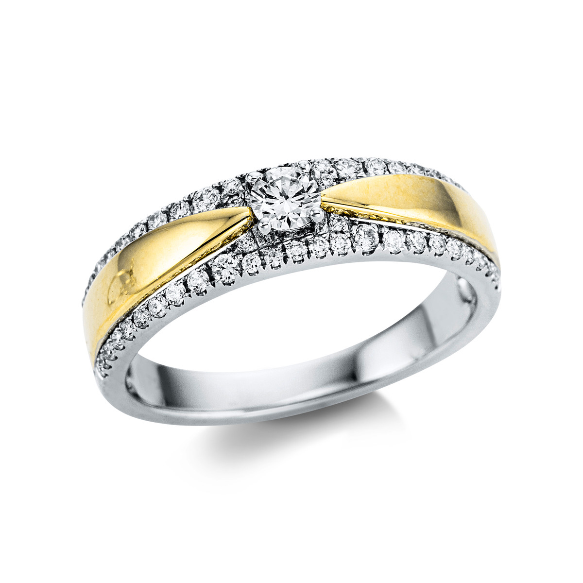 Ring 14 kt WG+GG