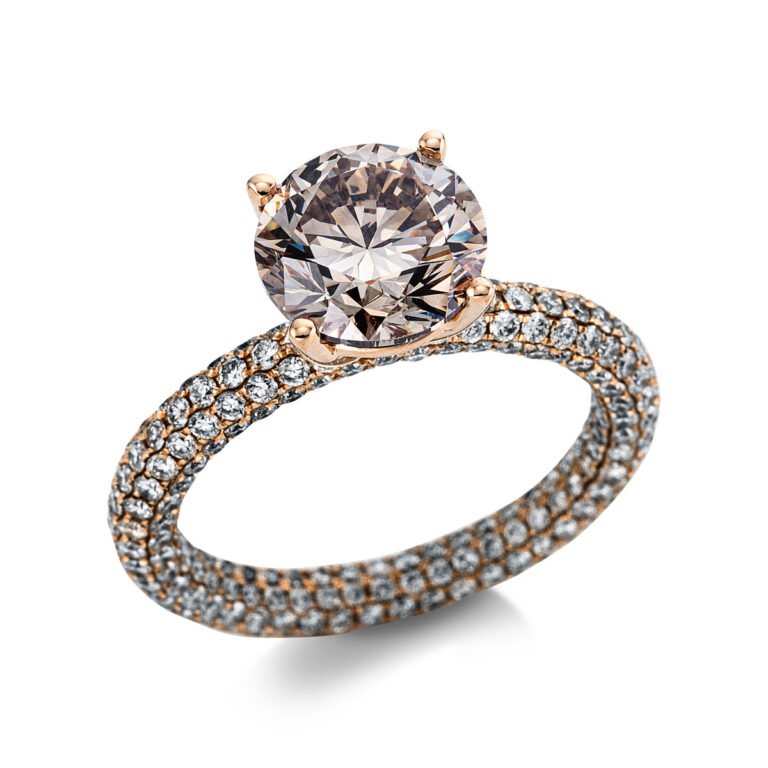 Ring 4er-Krappe 18 kt RG