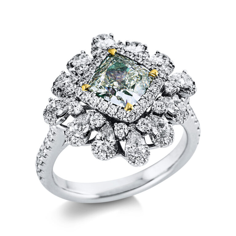 Ring 4er-Krappe 18 kt WG+GG, GIA2165033752