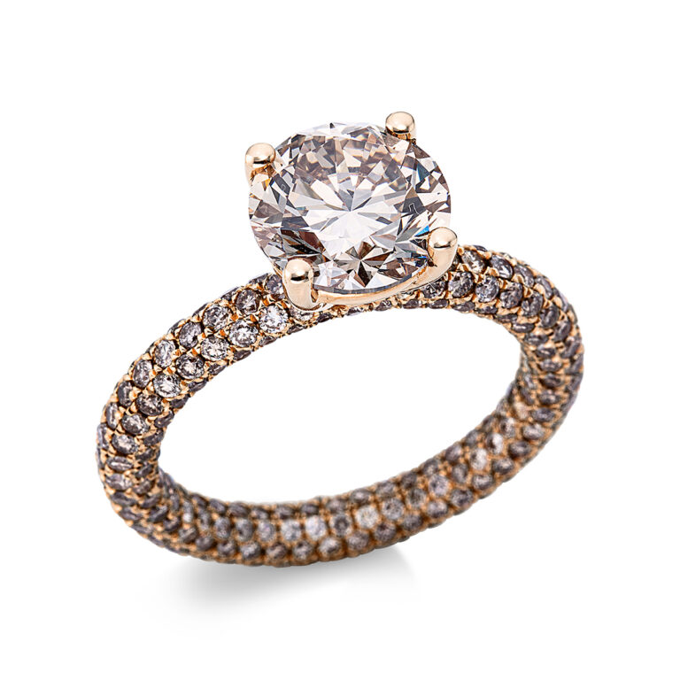 Ring 4er-Krappe 18 kt RG
