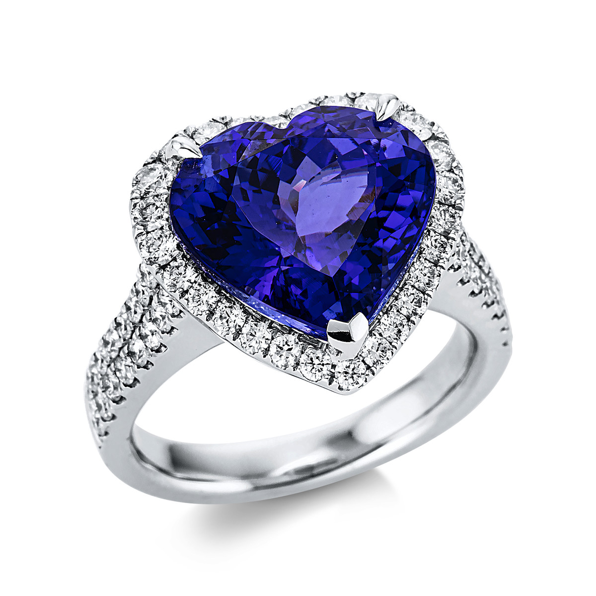 Ring 3er-Krappe 18 kt WG "Herz"