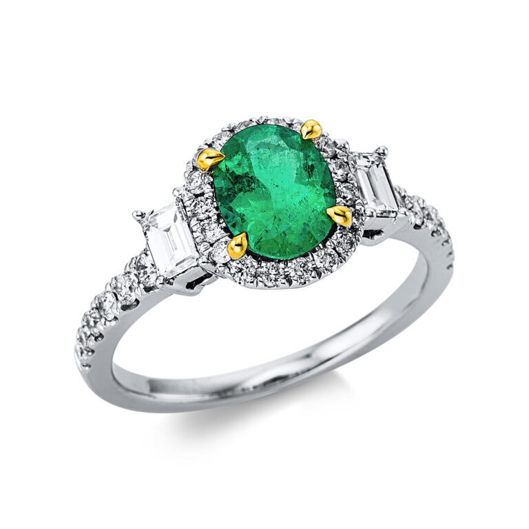 Ring 4er-Krappe 18 kt WG+GG