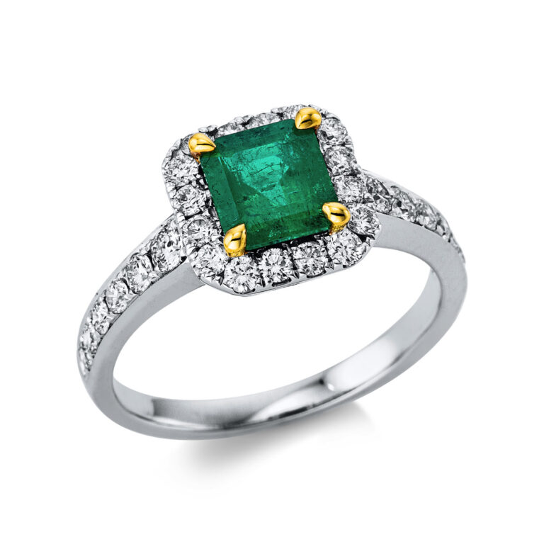 Ring 4er-Krappe 18 kt WG+GG