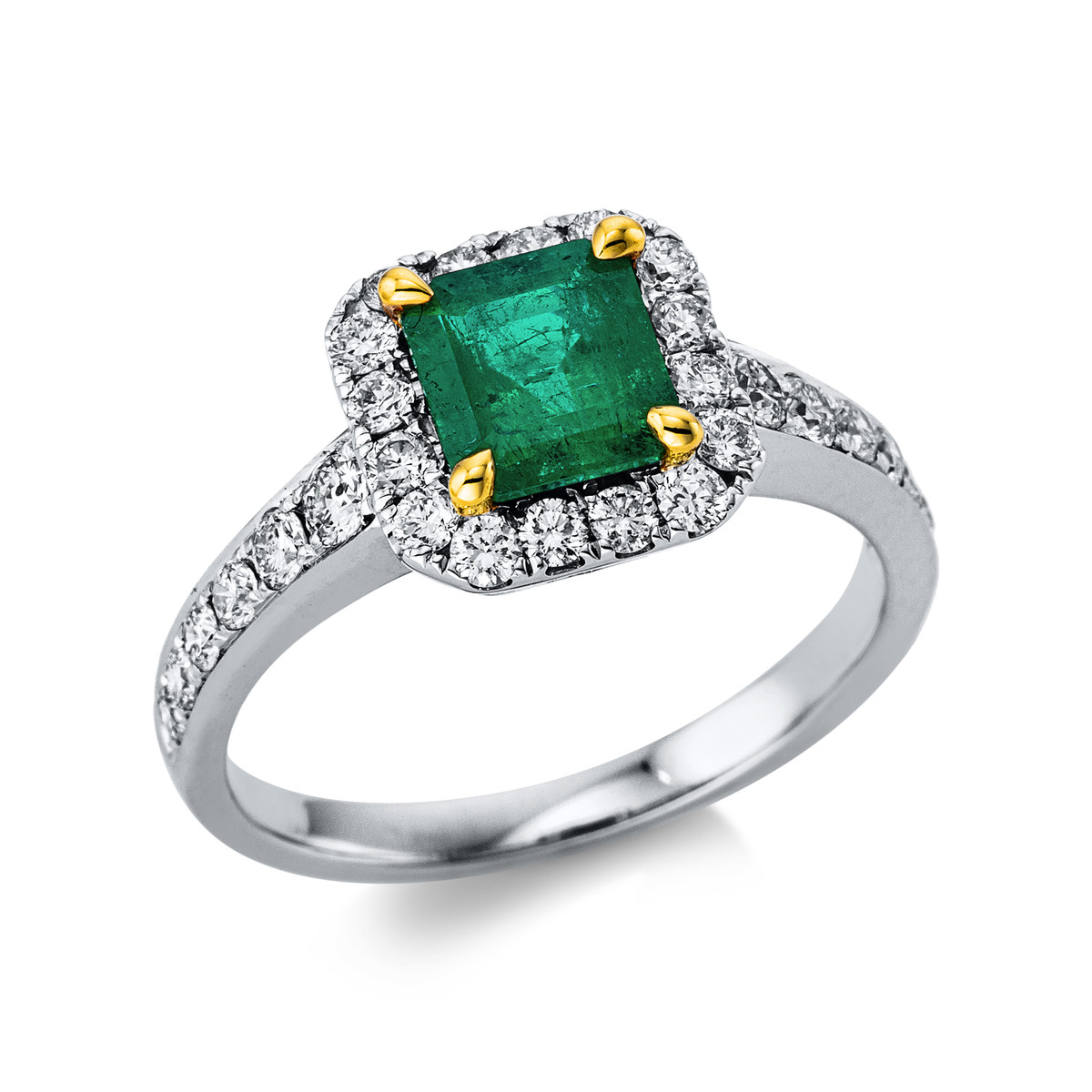Ring 4er-Krappe 18 kt WG+GG