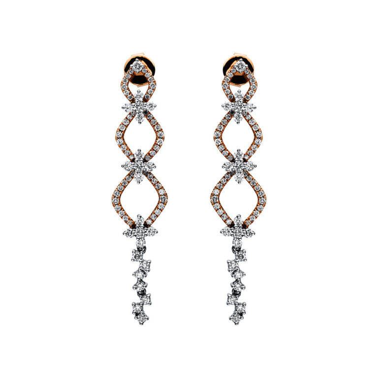 Ohrschmuck 18 kt RG+WG