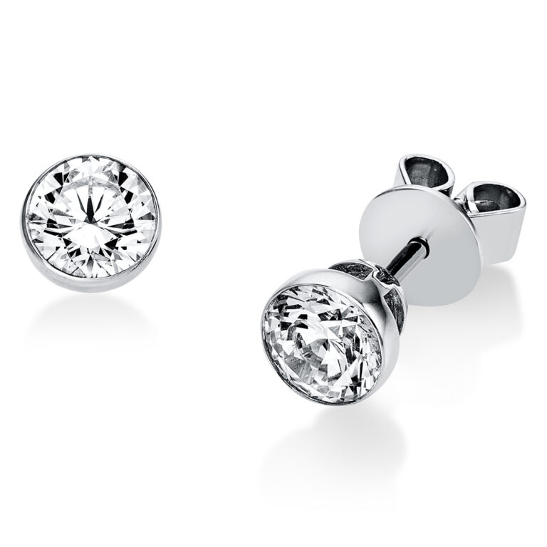 Ohrstecker Zarge 18 kt WG