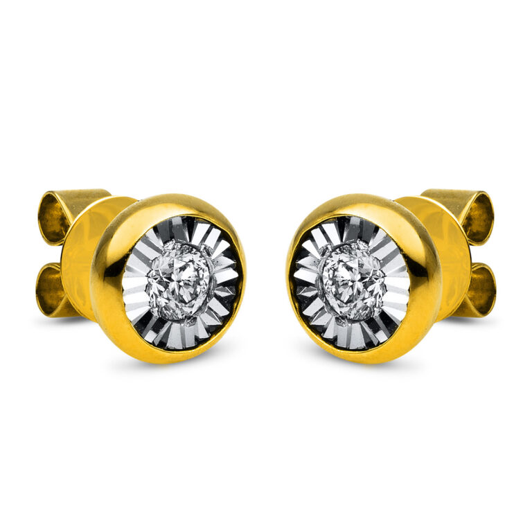 Ohrstecker Zarge 18 kt GG