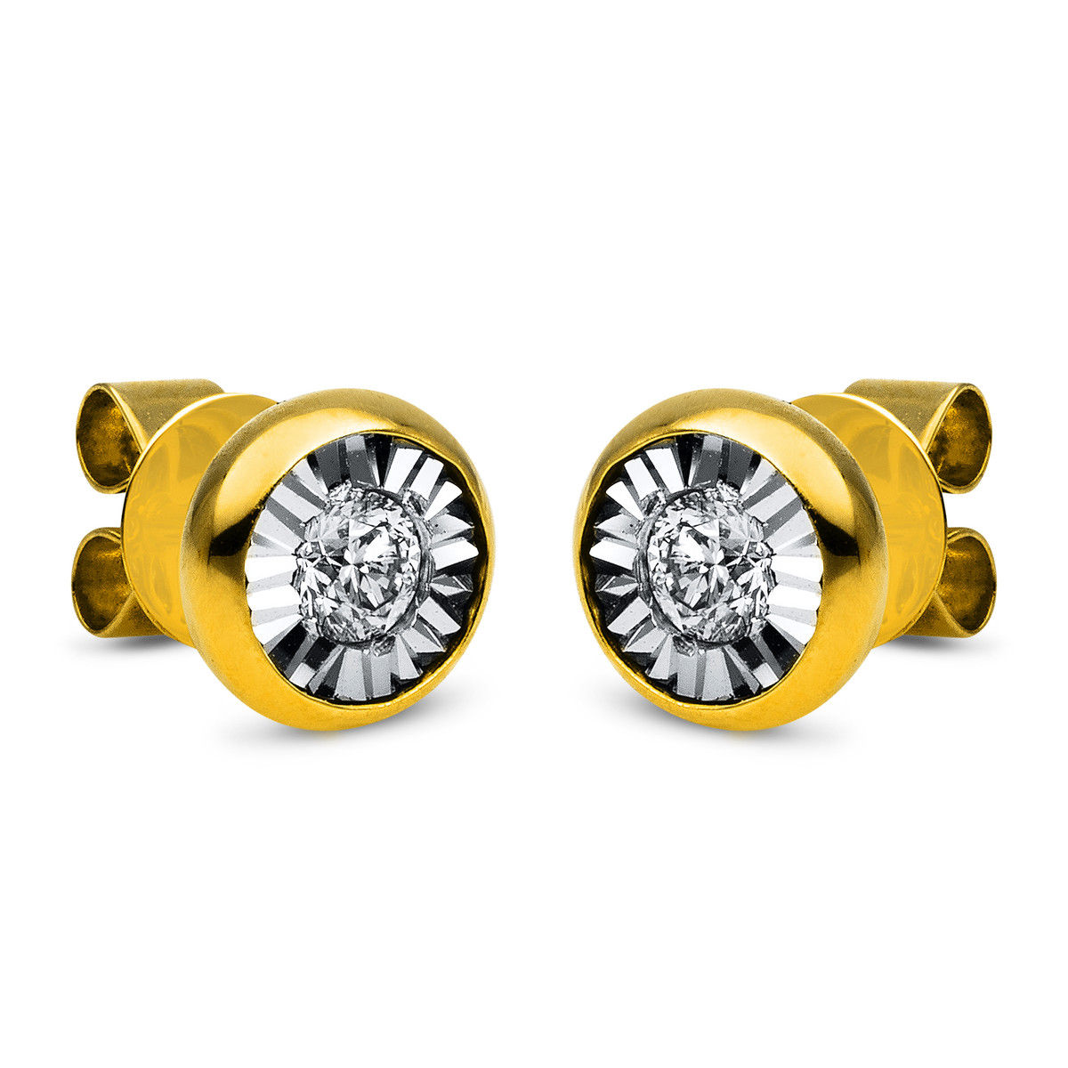 Ohrstecker Zarge 18 kt GG