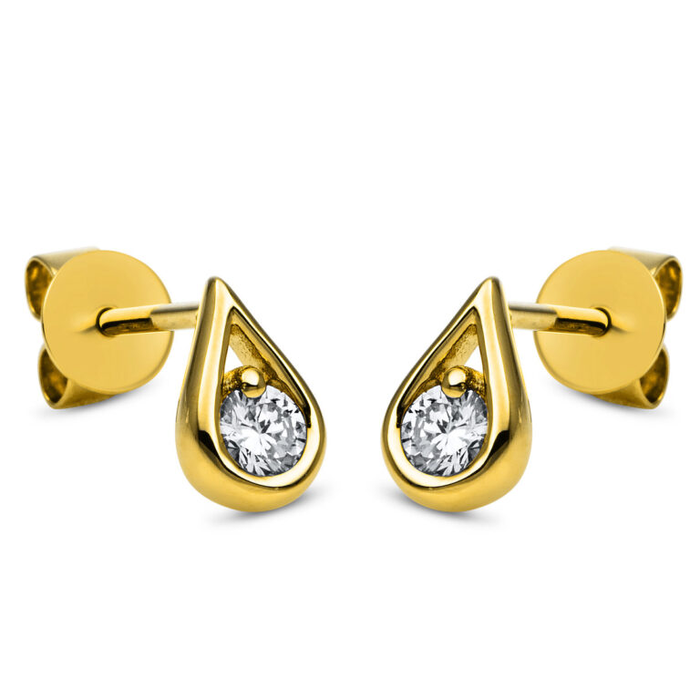 Ohrstecker 18 kt GG "Tropfen"