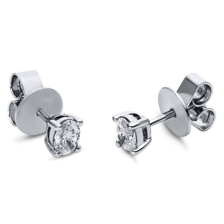 Ohrstecker 4er-Krappe 18 kt WG