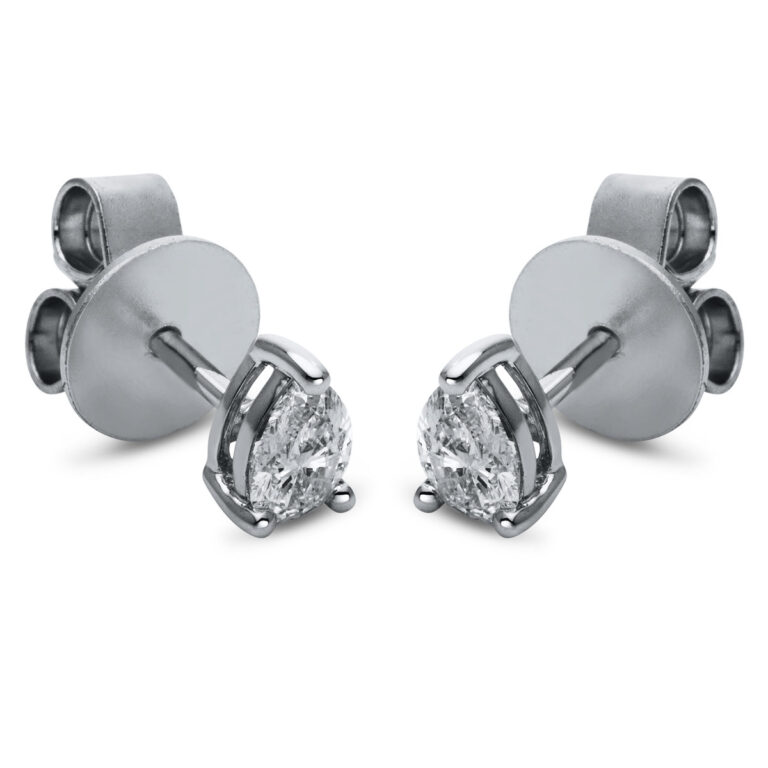 Ohrstecker 3er-Krappe 18 kt WG