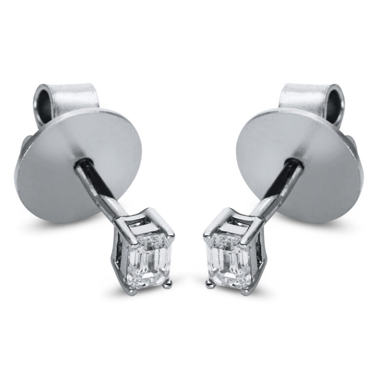 Ohrstecker 4er-Krappe 18 kt WG
