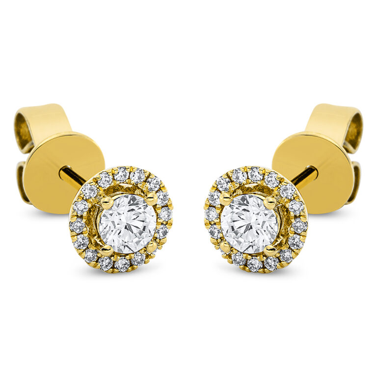 Ohrstecker 4er-Krappe 18 kt GG