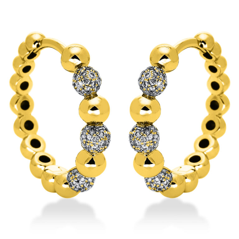 Creolen 18 kt GG "Kreis", Kugel