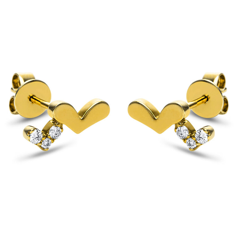 Ohrstecker 14 kt GG "Herzen"