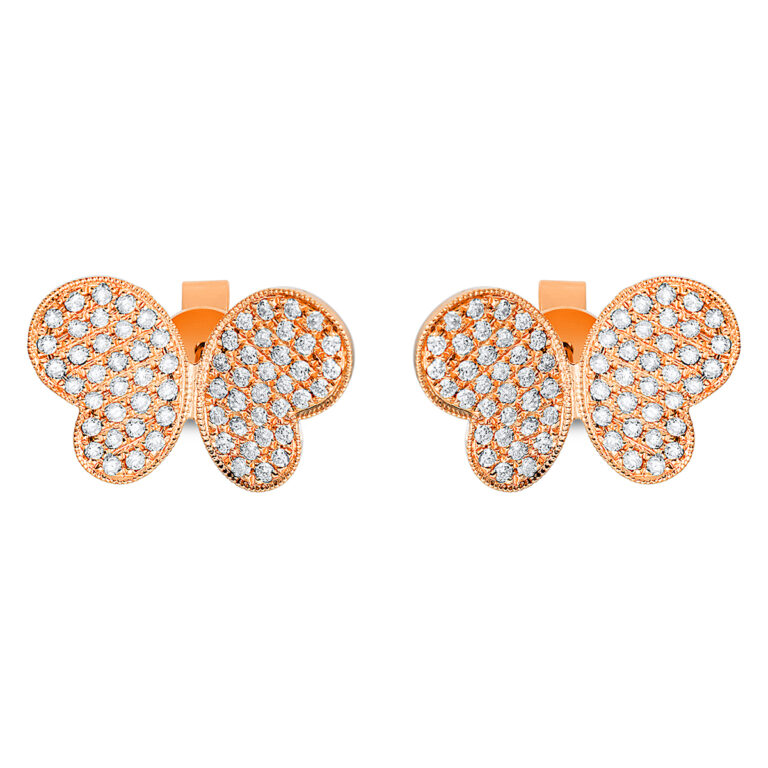 Ohrschmuck 18 kt RG "Schmetterling"