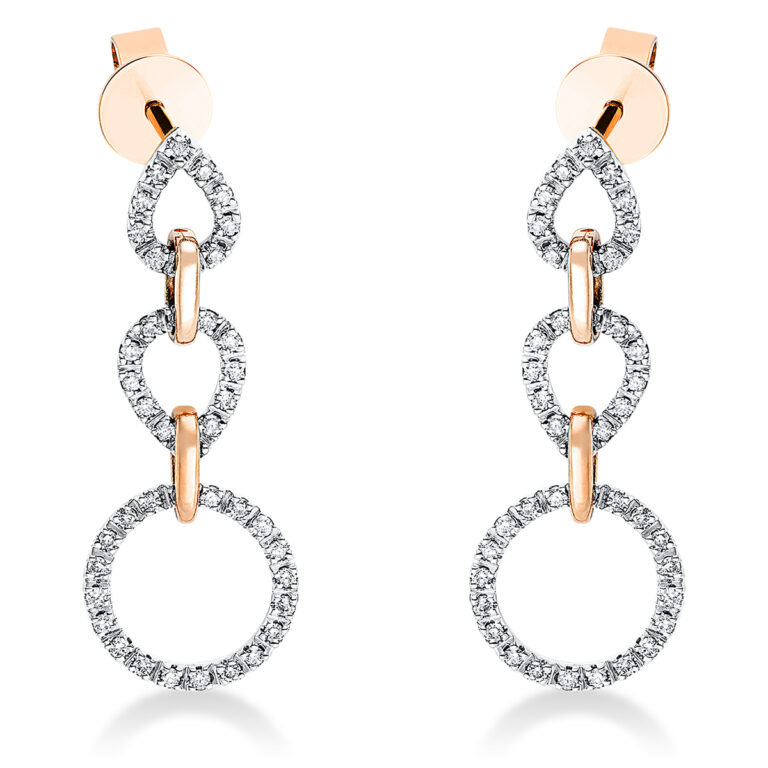 Ohrschmuck 18 kt RG+WG