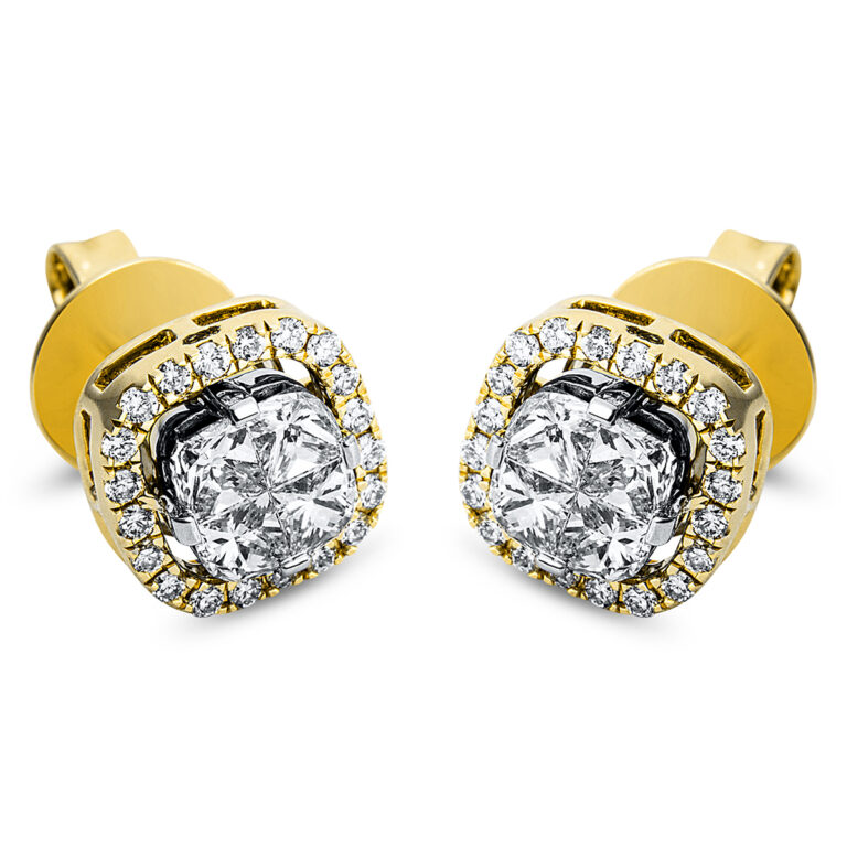 Ohrstecker 18 kt GG+WG