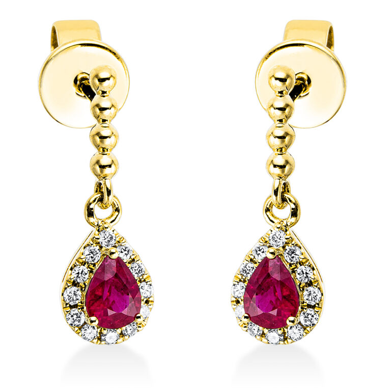 Ohrschmuck 3er-Krappe 18 kt GG "Tropfen"