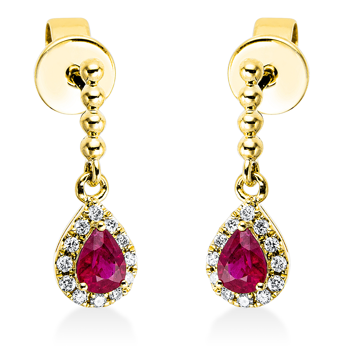 Ohrschmuck 3er-Krappe 18 kt GG "Tropfen"
