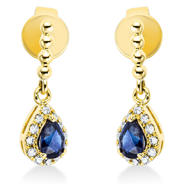 Ohrschmuck 3er-Krappe 18 kt GG "Tropfen"