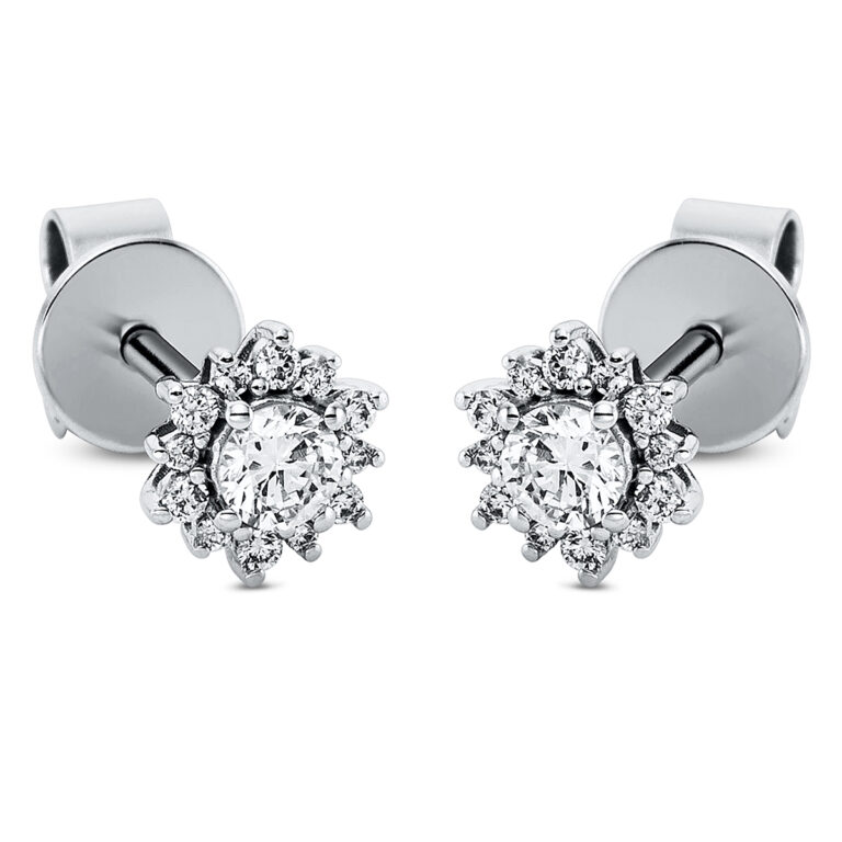 Ohrstecker 18 kt WG "Sonne"