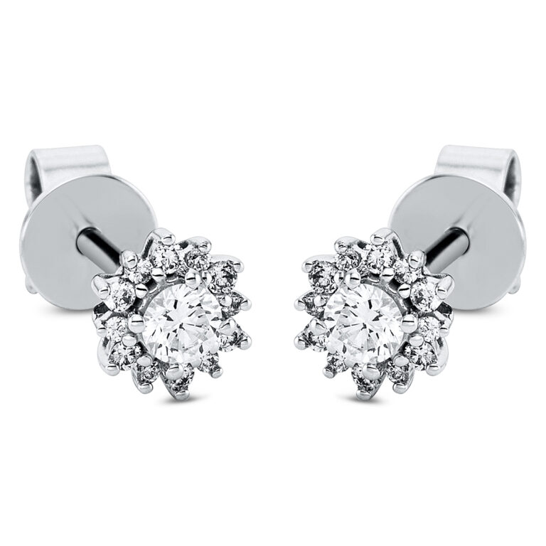 Ohrstecker 18 kt WG "Sonne"