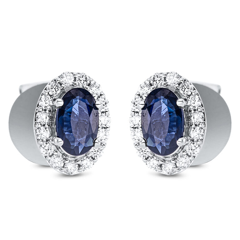 Ohrschmuck 4er-Krappe 18 kt WG "Oval"