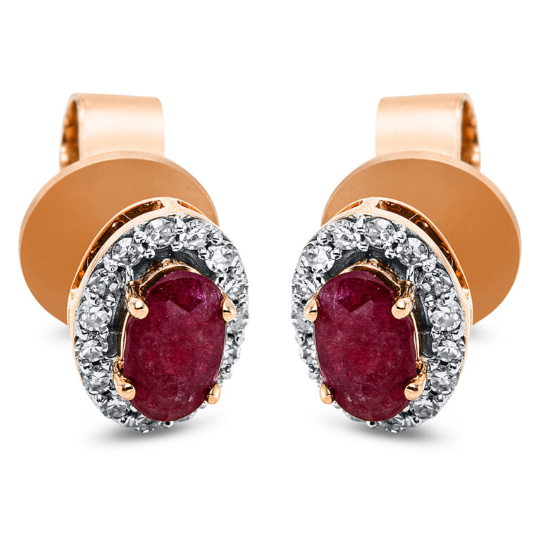 Ohrschmuck 4er-Krappe 18 kt RG "Oval"