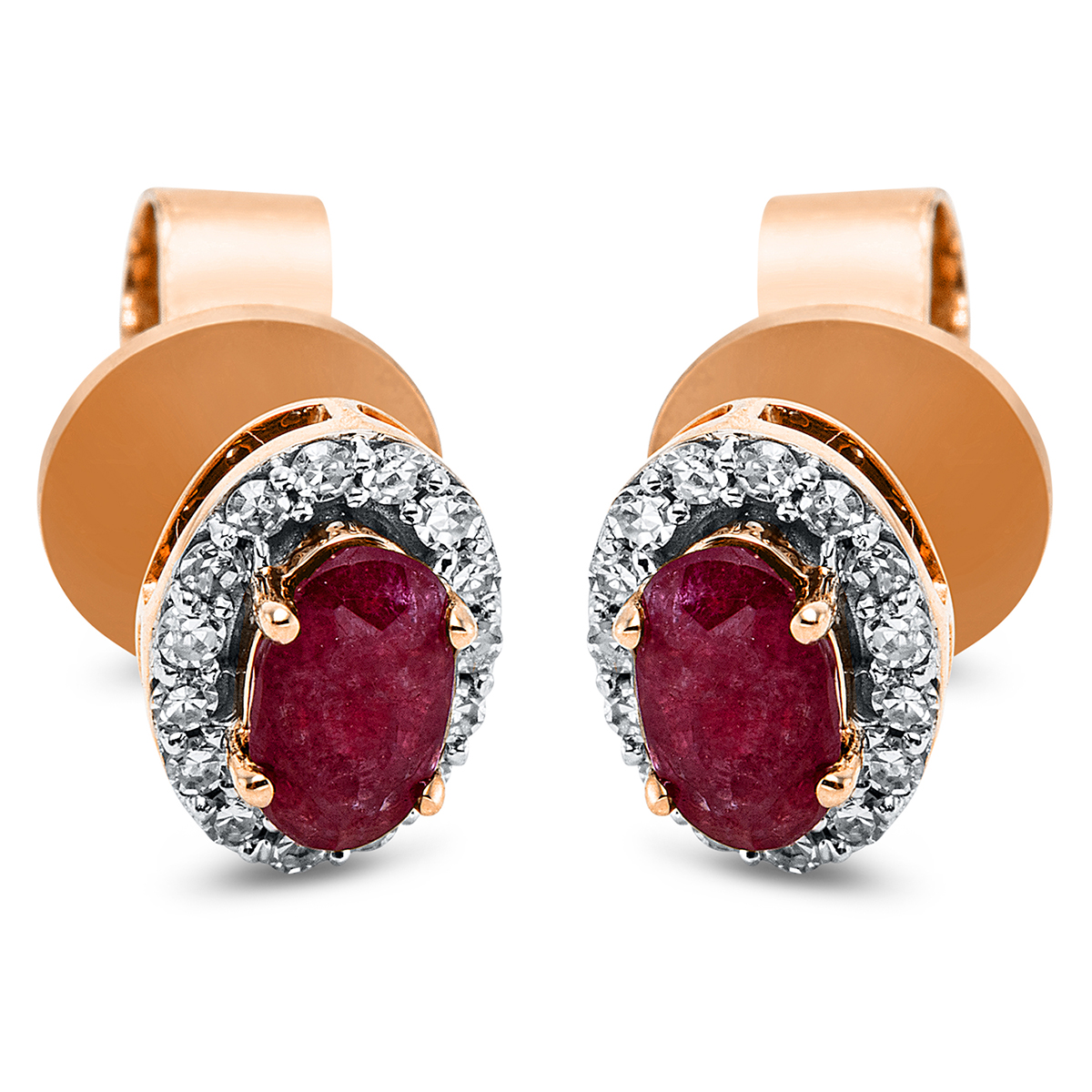 Ohrschmuck 4er-Krappe 18 kt RG "Oval"