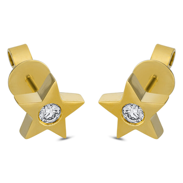 Ohrstecker 18 kt GG "Stern"