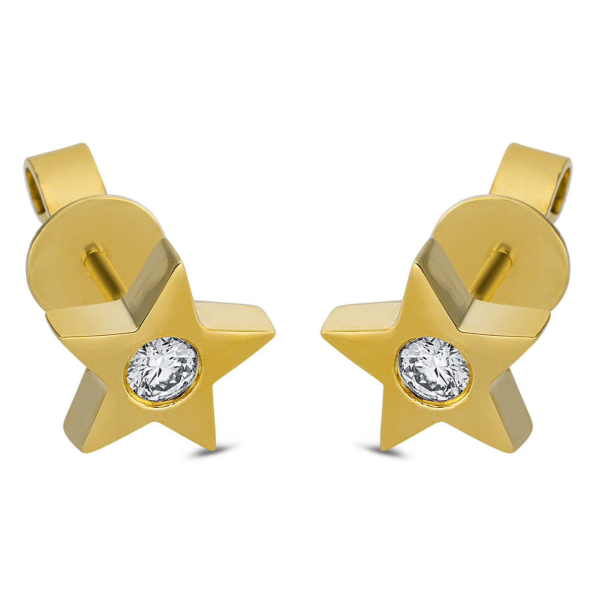 Ohrstecker 18 kt GG "Stern"