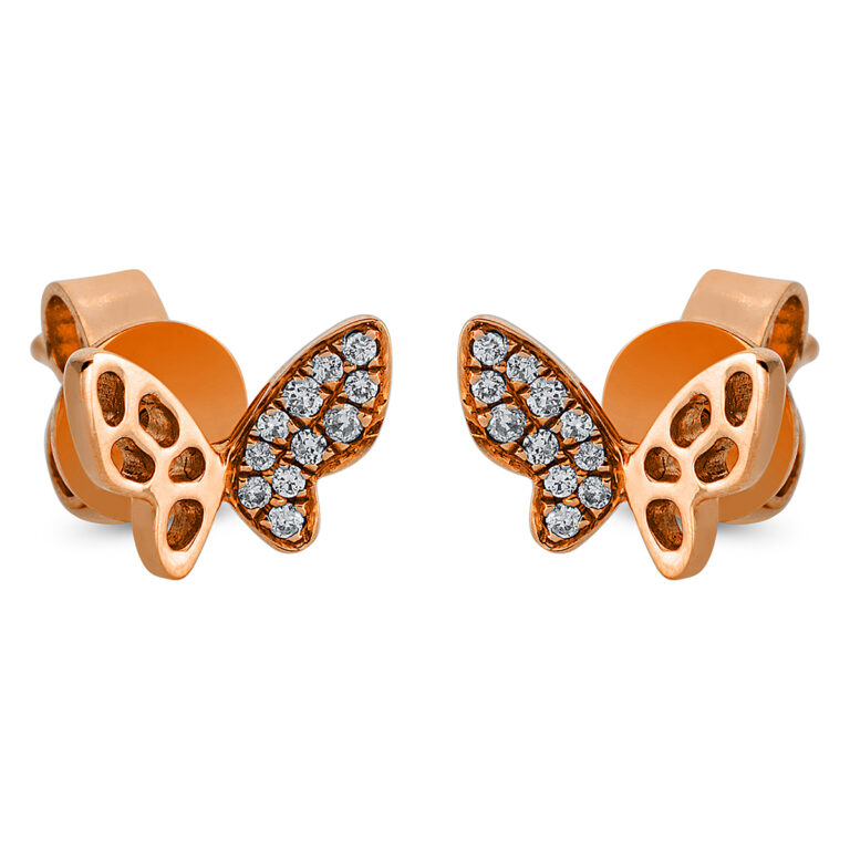 Ohrstecker 18 kt RG "Schmetterling"
