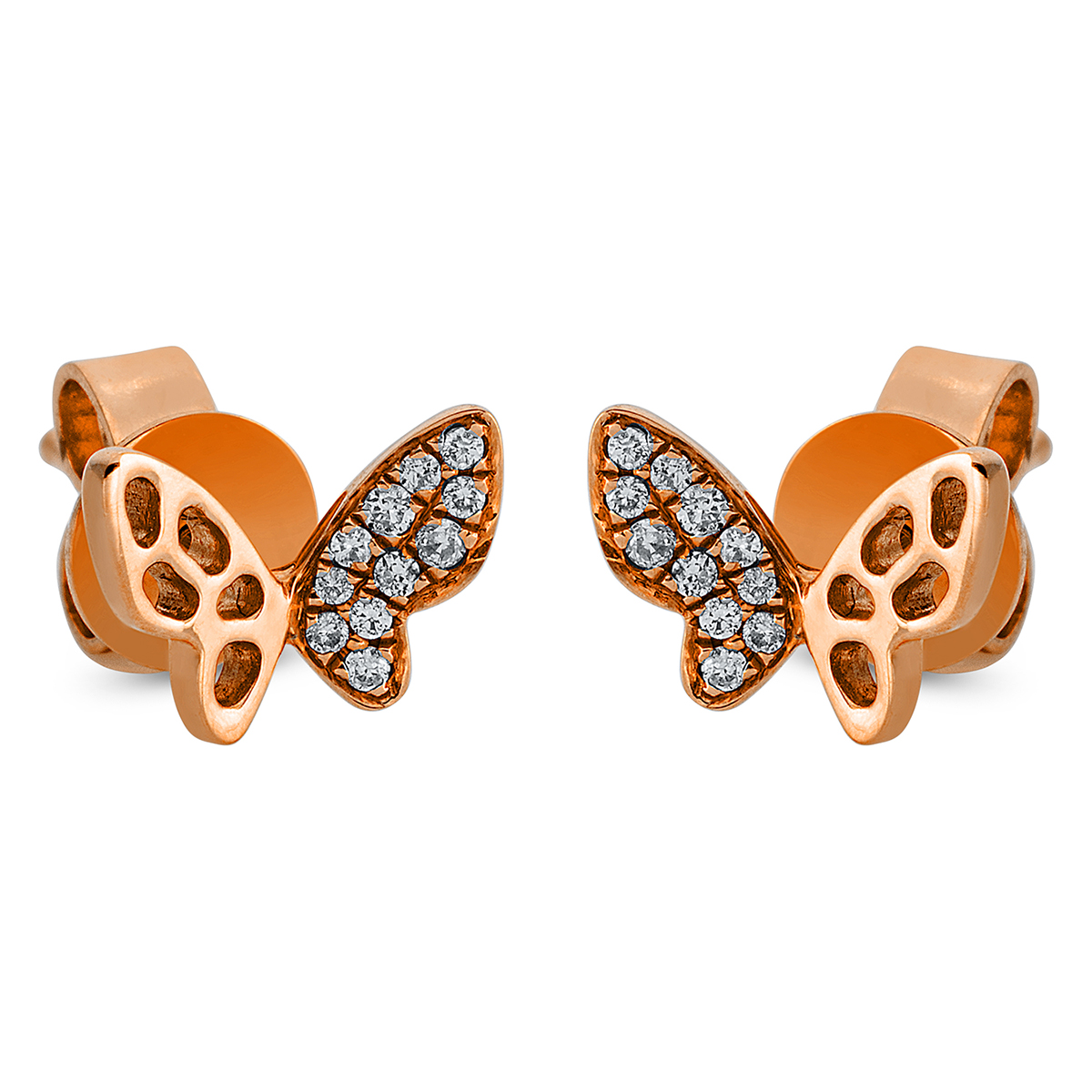 Ohrstecker 18 kt RG "Schmetterling"