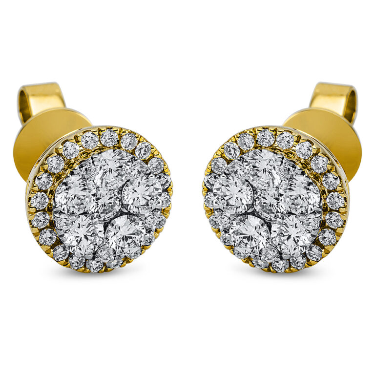 Ohrstecker 18 kt GG+WG "Kreis"