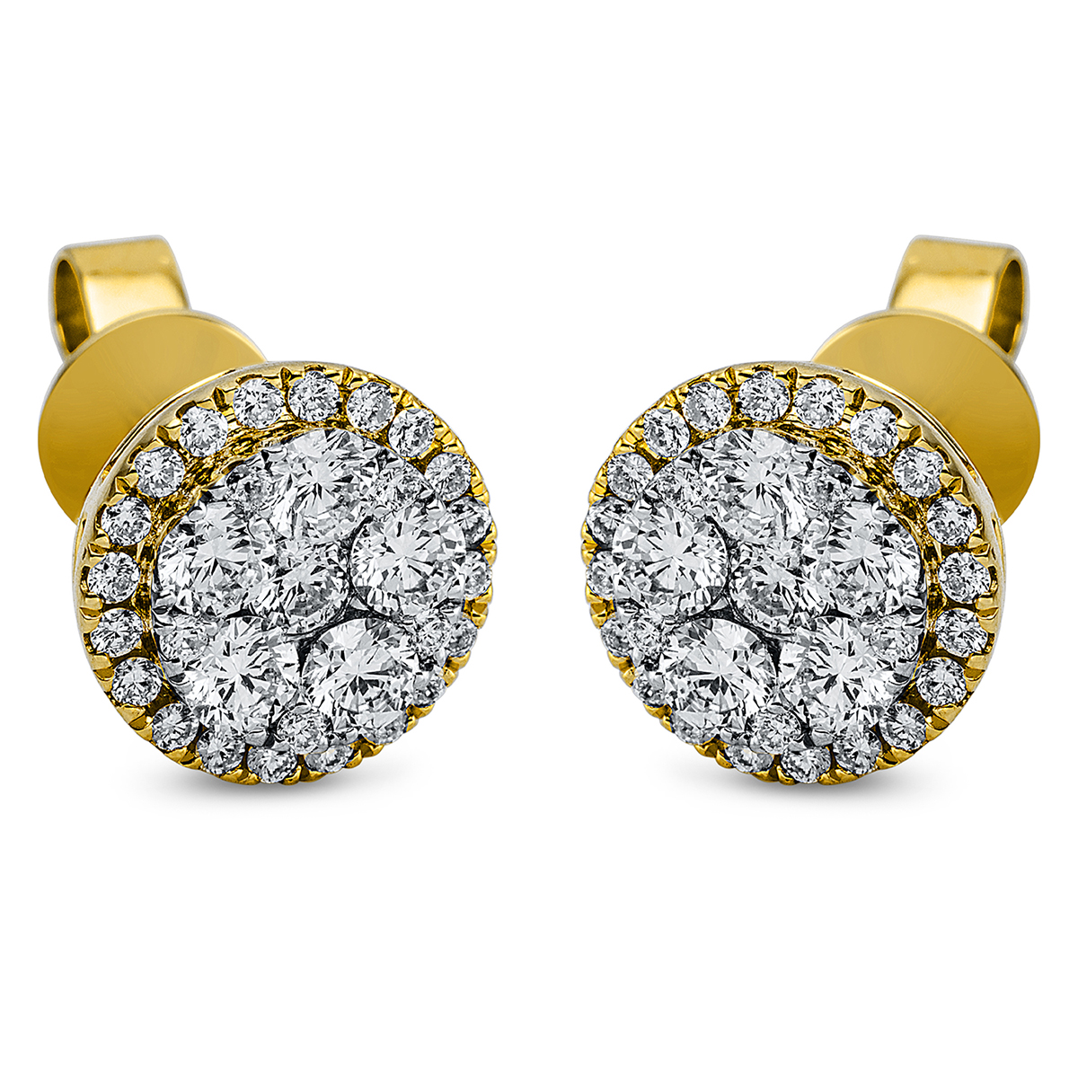 Ohrstecker 18 kt GG+WG "Kreis"