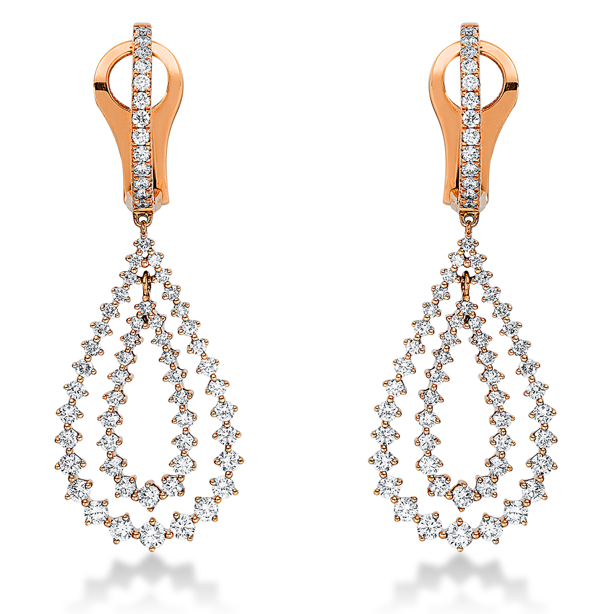Creolen 18 kt RG "Tropfen"